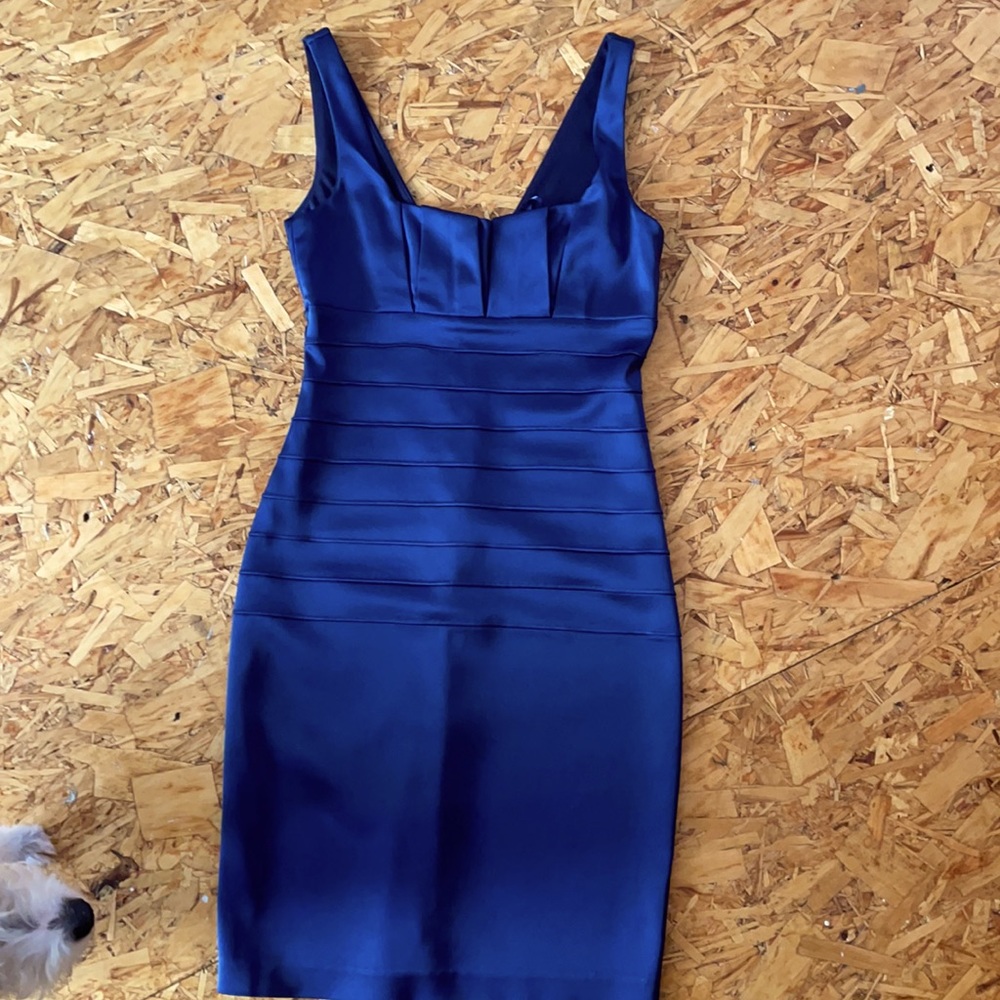 Cache cocktail dress, blue